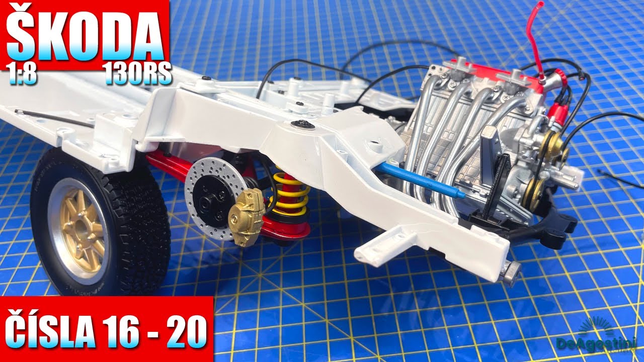 STAVBA: ŠKODA 130RS 1977, ČÍSLA 16 -20, 1:8 Big Scale Model od DeAgostini