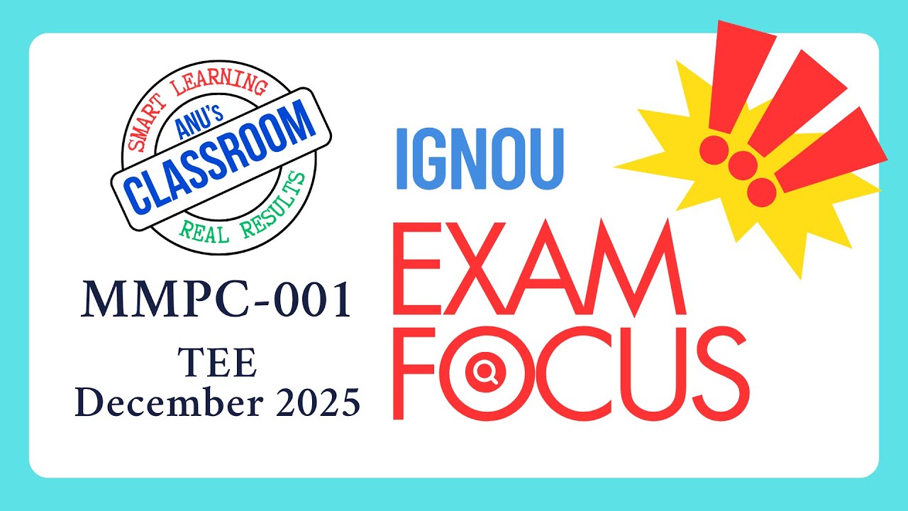 IGNOU MBA | Exam Focus | MMPC 001 | Important Units and Sections
