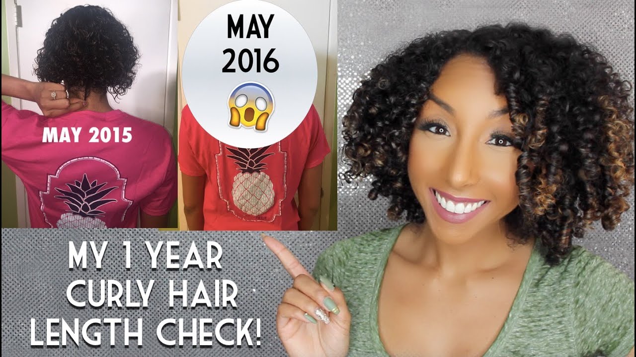 My 1 Year Curly Hair Length Check! Natural Hair Growth! | BiancaReneeToday