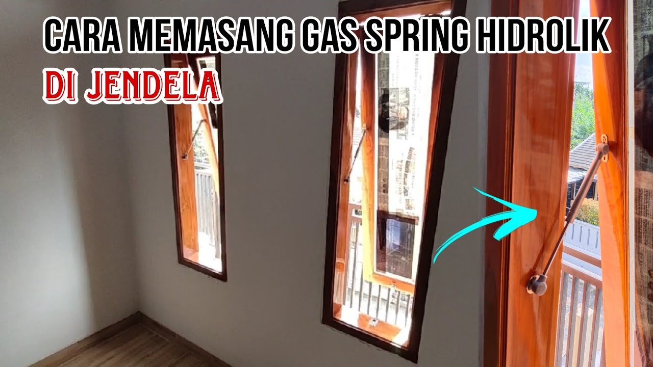 cara pasang gas spring huben hidrolik di jendela