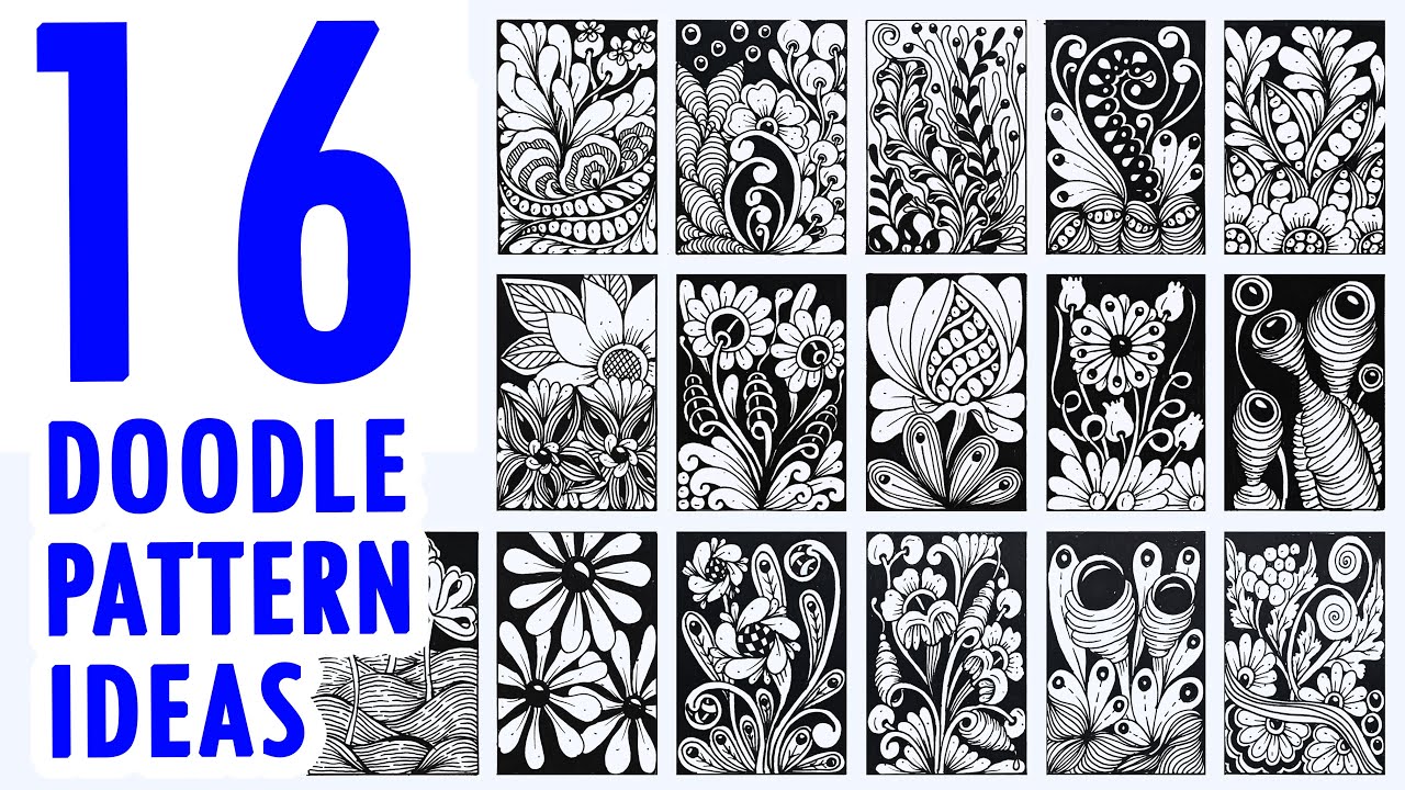16 Zentangle | Doodle | Tangle Ideas For Beginners