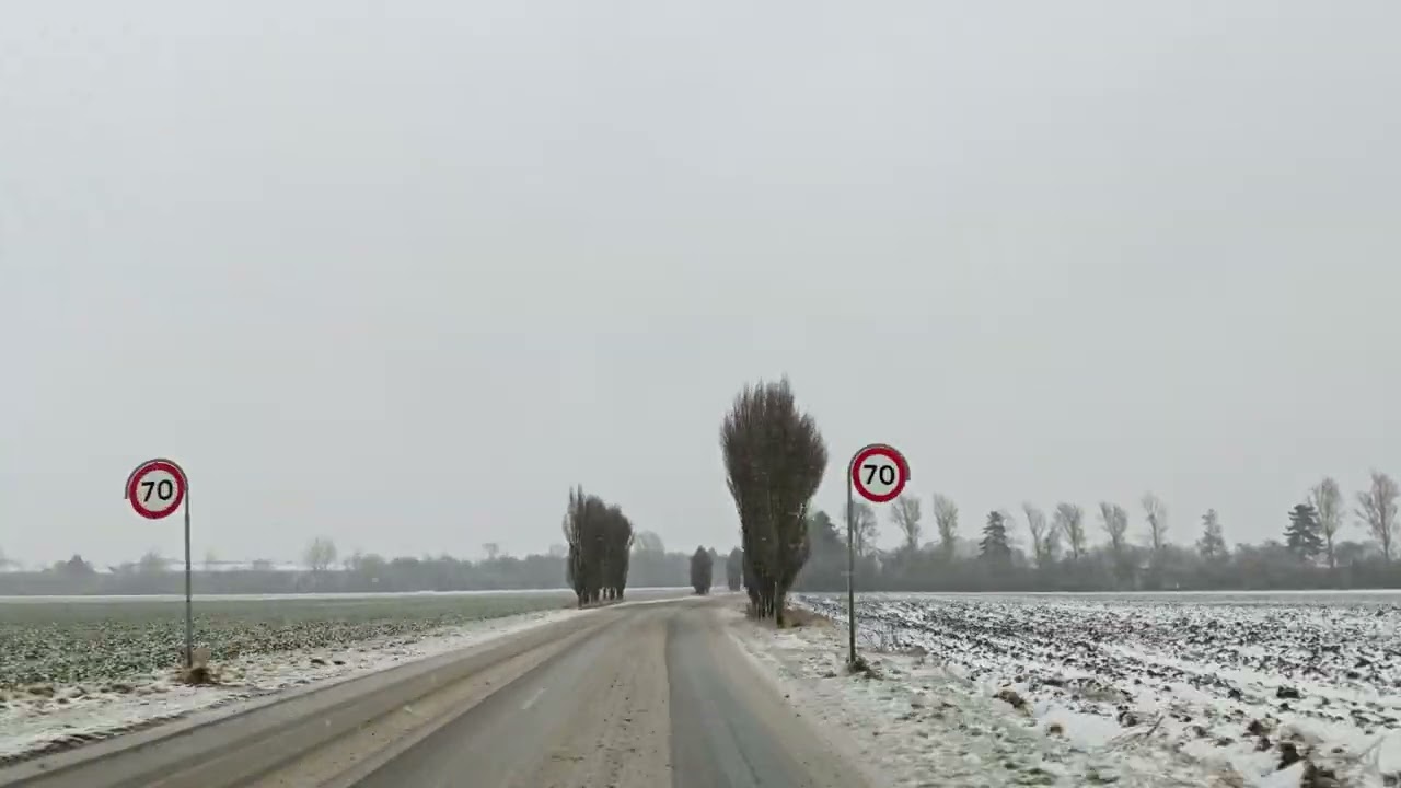 Driving in my car from Rødby Havn to Rødby in Denmark. 4K 2160p. 26/01-2026