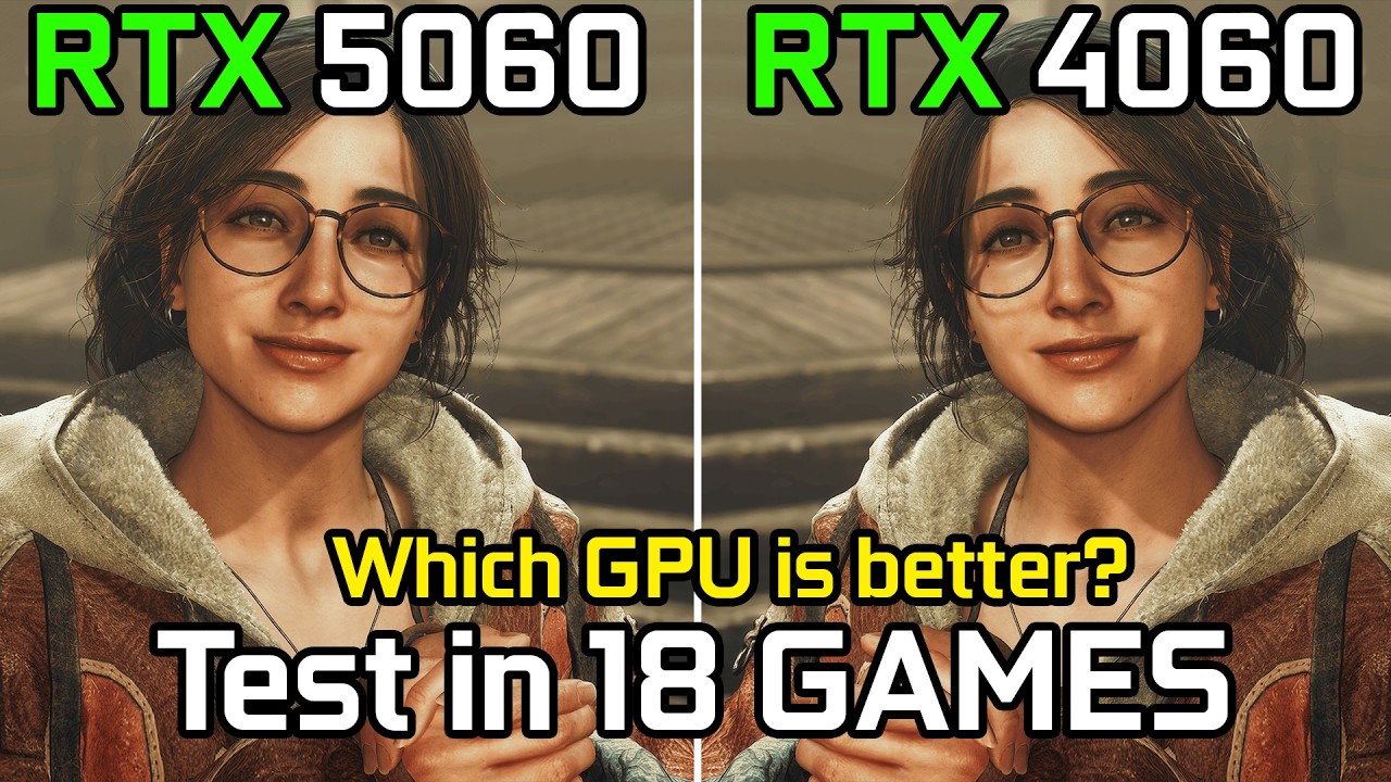 RTX 5060 vs RTX 4060 : Test in 18 Games - Gaming Test in 2026