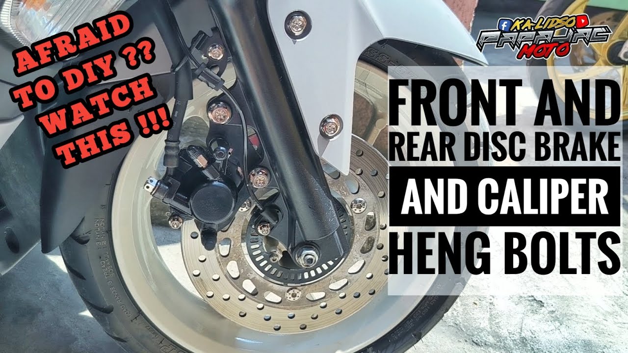 NO NEED MAG BLEED!NMAX 155/HENG BOLTS / FRONT AND REAR/ CALIPER/DISC BRAKES/ INSTALLATION/TUTORIAL