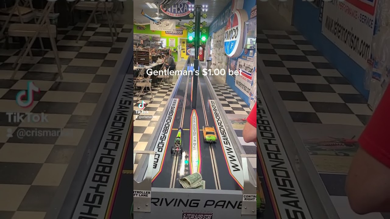 Slot car drag racing