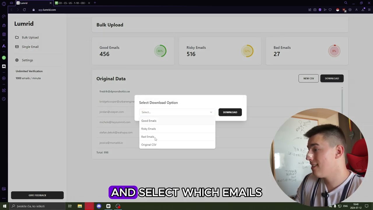 How I validate 1000s of emails for free in minutes