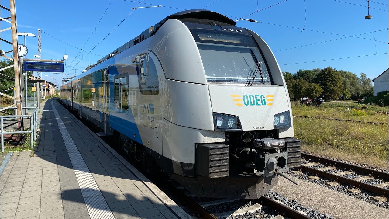 Mit dem Siemens Desiro ML der ODEG als RE10 von Züssow nach Pasewalk mit SOUND
