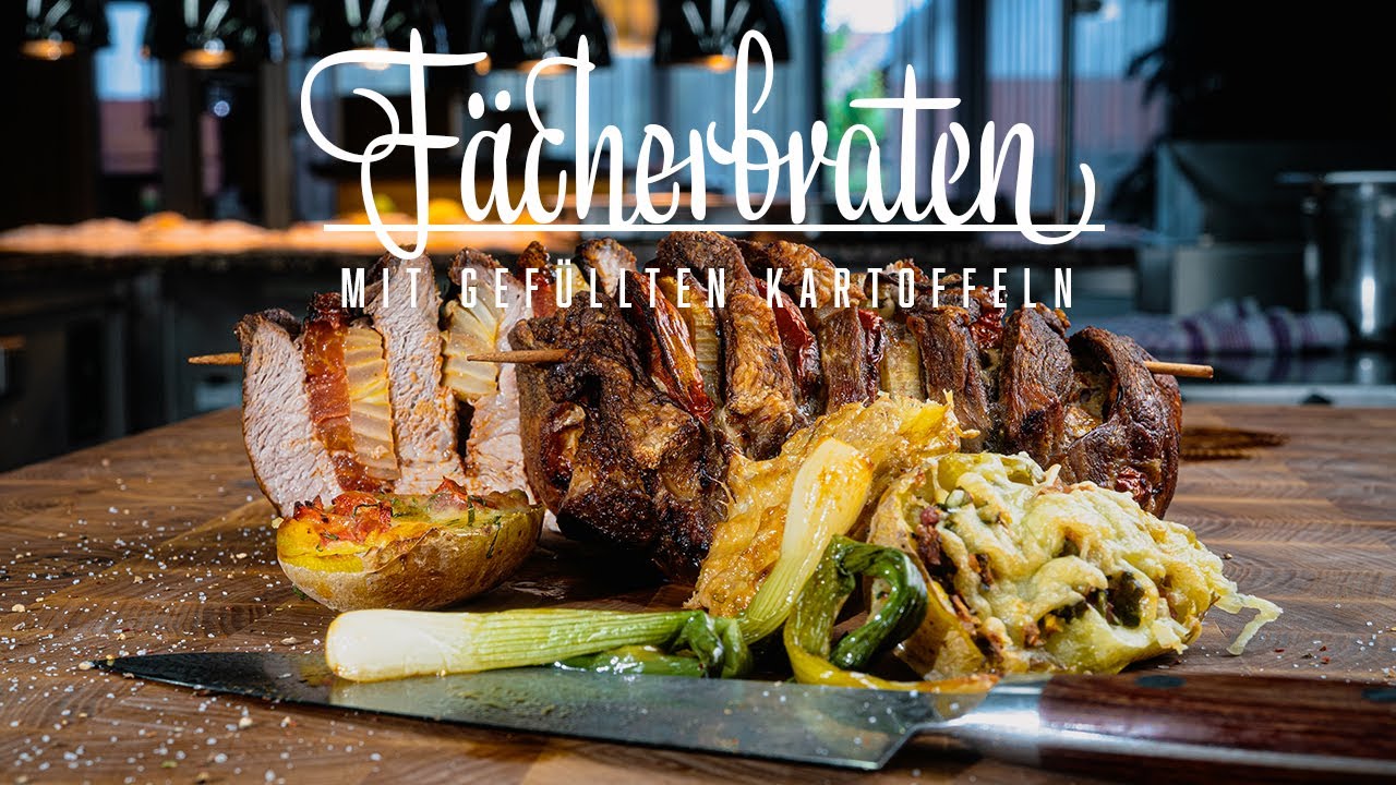 Fächerbraten mit gefüllten Kartoffeln (mit André Nölle) – Kochen im Tal