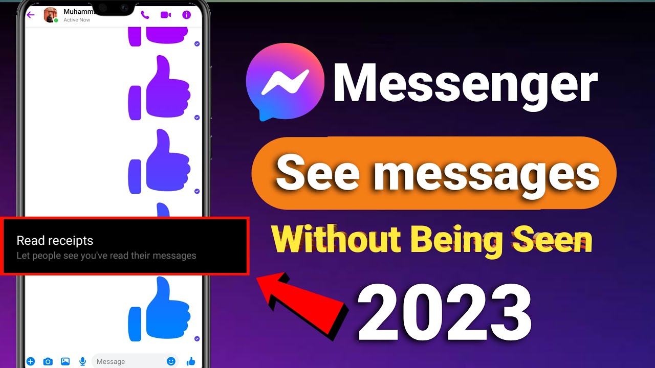 How to Read FACEBOOK MESSENGER Messages Without Seen || Messenger New Update 2023 || Read Receipt FB