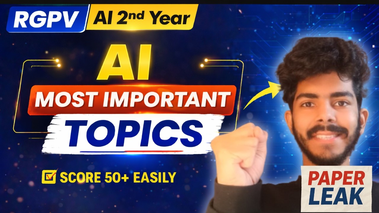 RGPV AI Most Important Topics | Units 1-5 🔥
