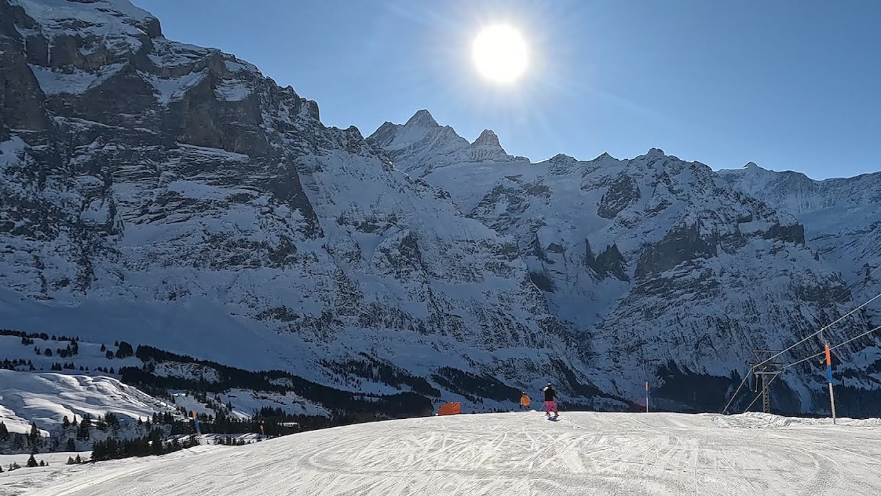 Ski,Switzerland,Jungfrau Ski Region,Part 1,Grindelwald First,4K