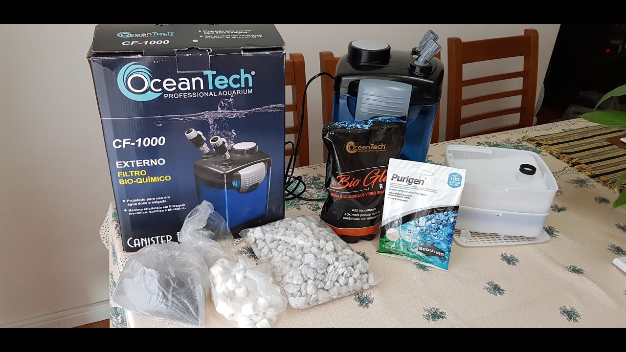 Ordem de filtragem e melhorias do filtro Canister CF-1000 da OceanTech