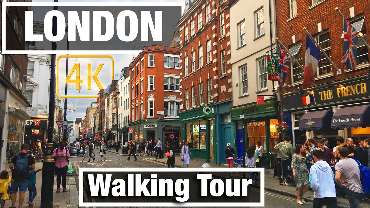 4K City Walks: London - Soho to Holiday Inn Express  - Virtual Walk Walking Treadmill Video