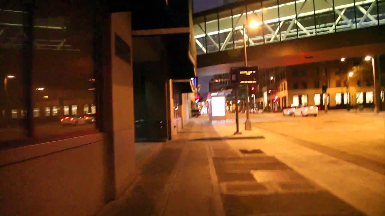 Severe storm invades downtown Minneapolis MN near The Minneapolis Hotel.