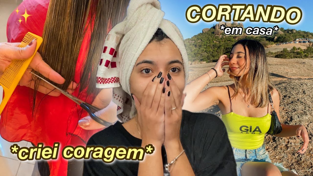 CORTEI MEU CABELO EM CASA!! 💇🏼‍♀️