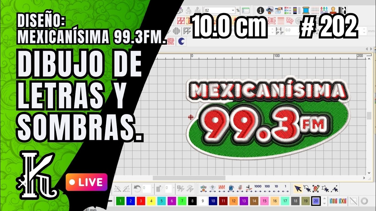 MEXICANÍSIMA 99.3FM ✔️ DIBUJO DE LETRAS ✔️ SOMBRAS EN LETRAS ✔️ REFUERZO EN TATAMI ✔️#202