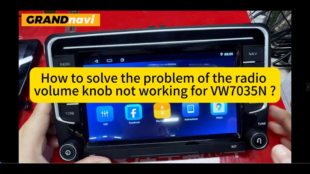 How to solve the problem of the radio volume knob not working for VW7035N?