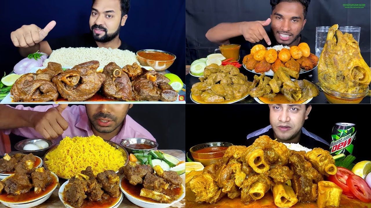 HUGE MUTTON CURRY EATING CHALLENGE,GOAT HEAD CURRY,CHICKEN LIVER CURRY,EGGS,MUTTON LUNGS,EATING SHOW
