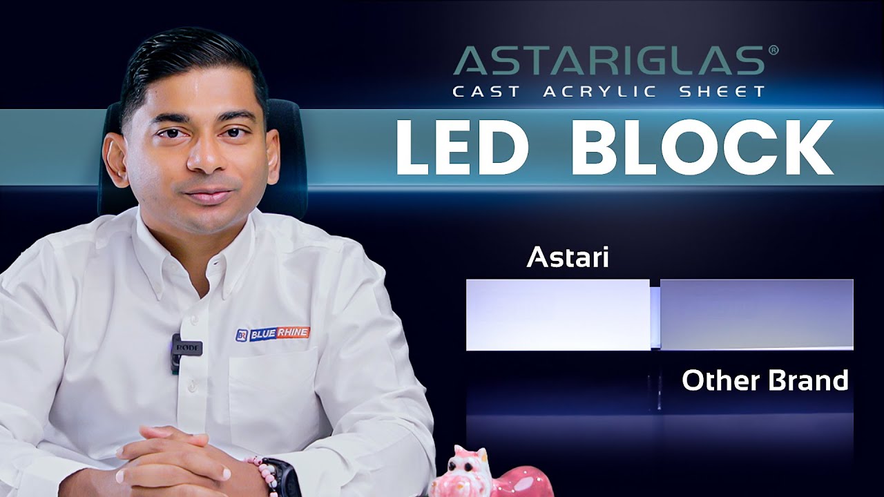 Astari LED Block - Best Acrylic for Solid letter LED Signage (Best light diffusion and illumination)
