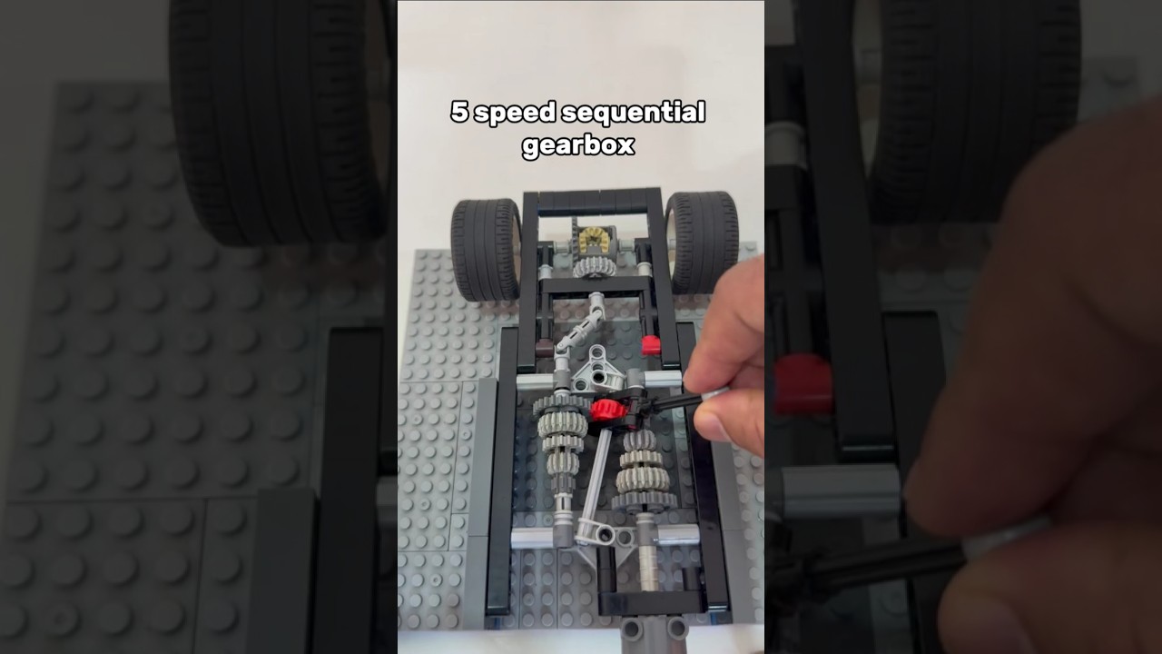 How a 5-Speed Sequential Transmission Actually Works⚙️#LegoTechnic#Engineering