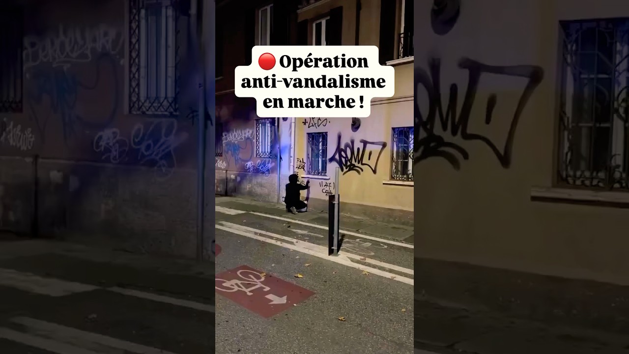 🔴 Op&eacute;rarion anti-vandalisme par un artiste italien #italie