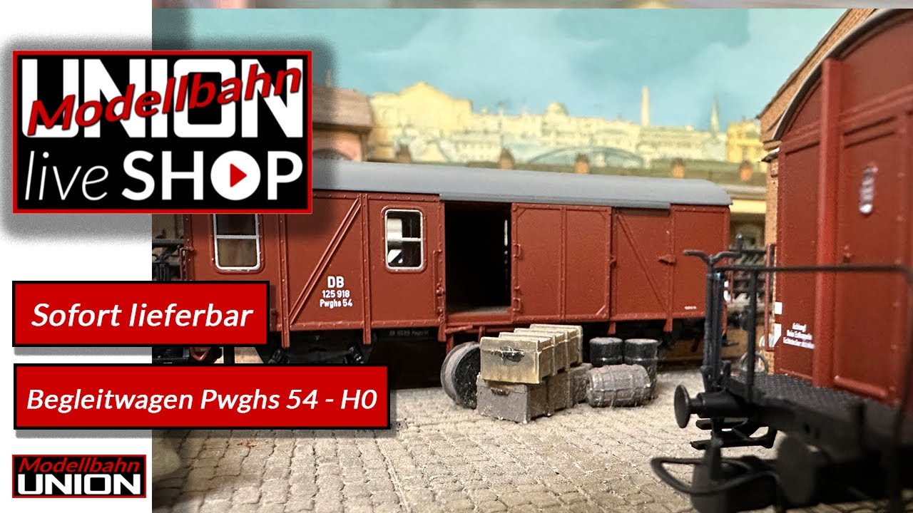 LIVE Modellbahn Union - Güterzug Begleitwagen Pwghs 54 Spur H0 - Neuheit 2023