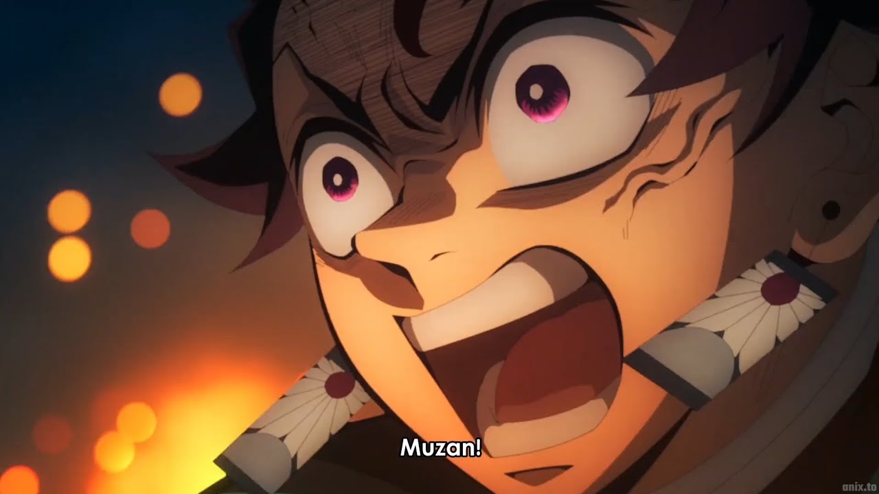 Tanjiro yelling 