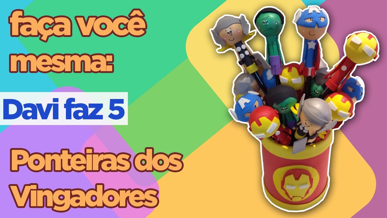 Como Fazer Ponteiras dos Vingadores | Criatividades da Dê