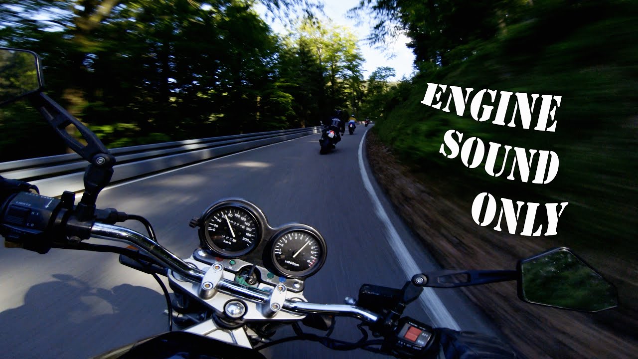 Suzuki GS500 chasing Kawasaki Z800, Husquarna 701 and KTM || pure sound [4k]