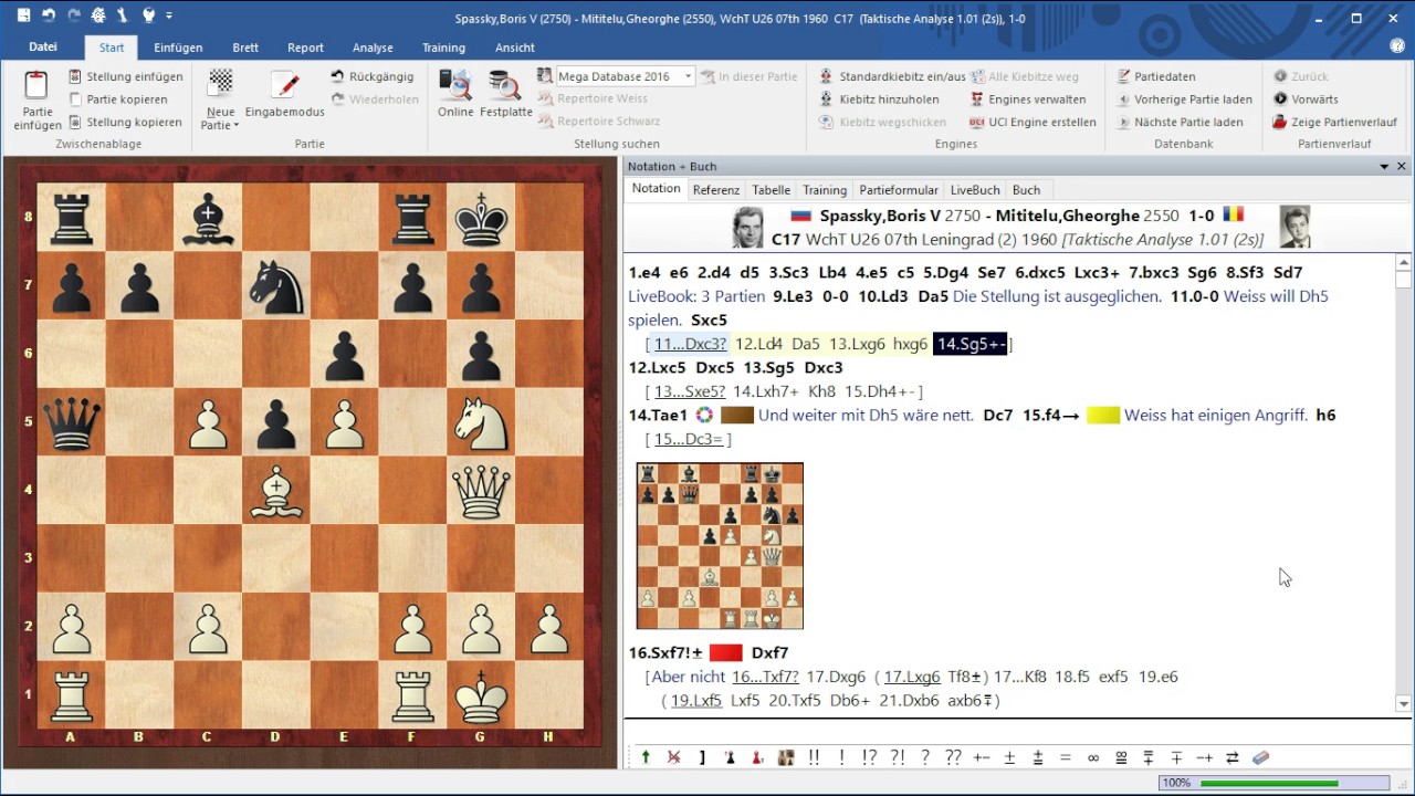 ChessBase 14 - Tactical Analysis (Deutsch)