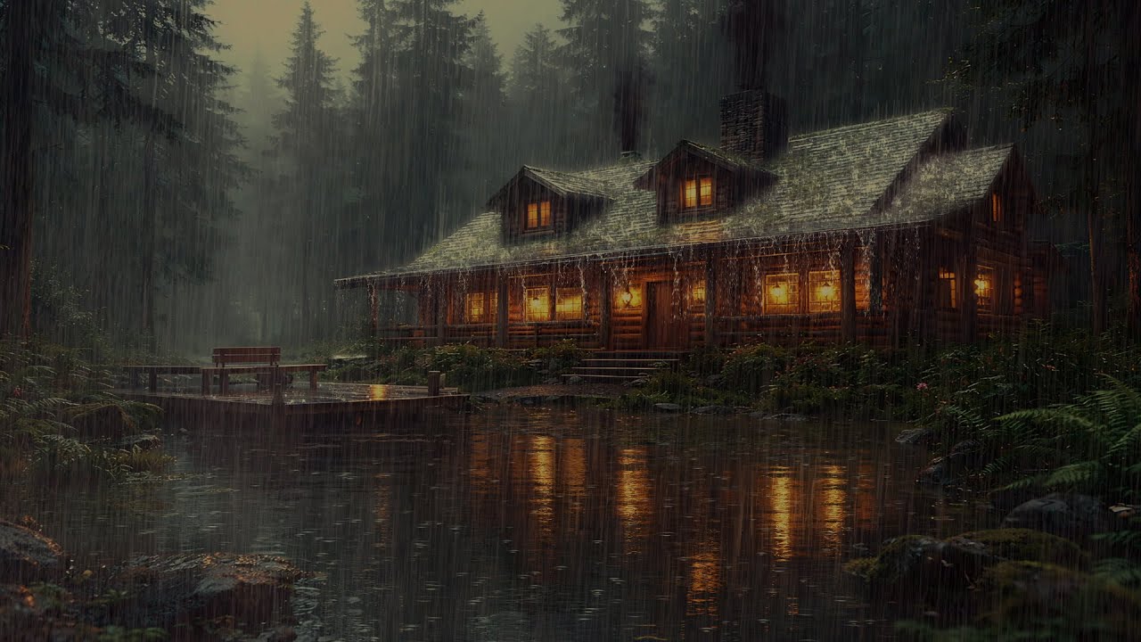 Night Forest Thunderstorm 🌧️ Rain Sounds for Instant Sleep