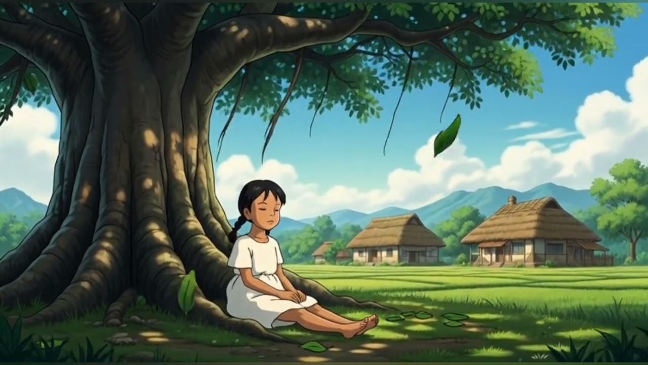“Ghibli Village Morning 🌸 Ladki Ki Dincharya & Spiritual Puja | India Life Animation #shortsl#ghibli