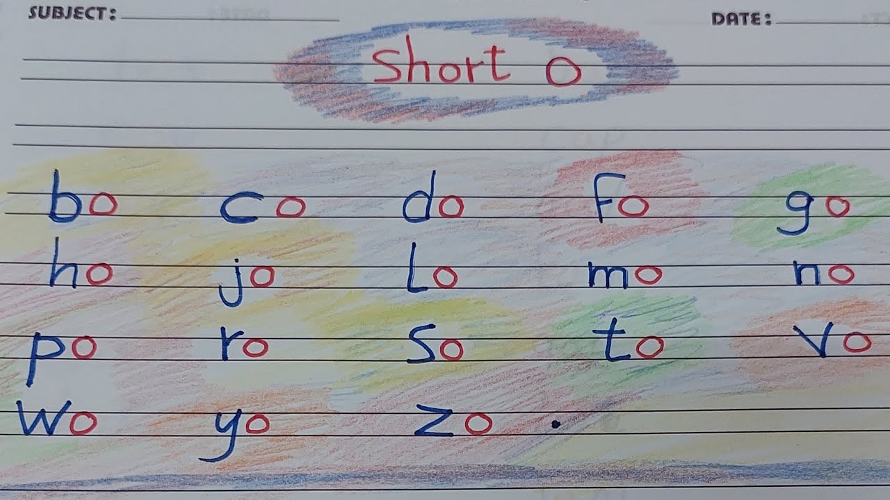 شرح مبسط لى Short o..وكلمات كتيرة عليه 👌