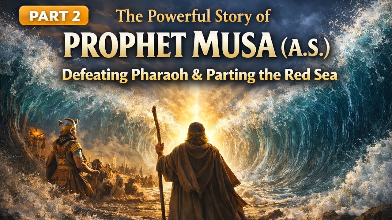The Powerful Story of Prophet Musa (A.S) | Part 2 | Defeating Pharaoh & Parting the Red Sea