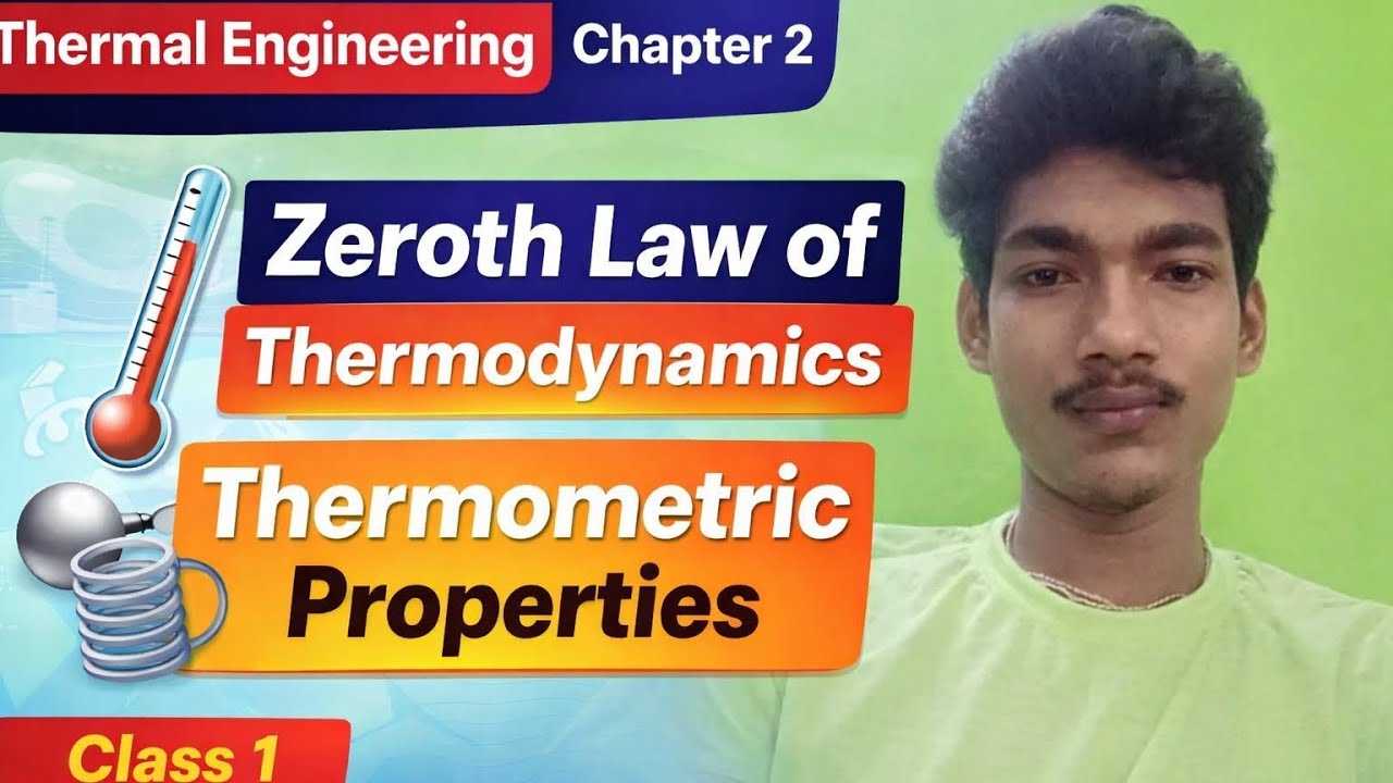 Thermal Engineering Chapter 2 | Zeroth Law of Thermodynamics | Thermometric Properties | Class 1