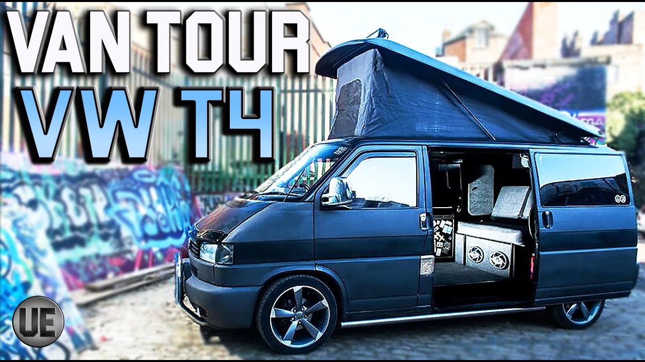 DIY Raptor armour painted self build T4 Van tour
