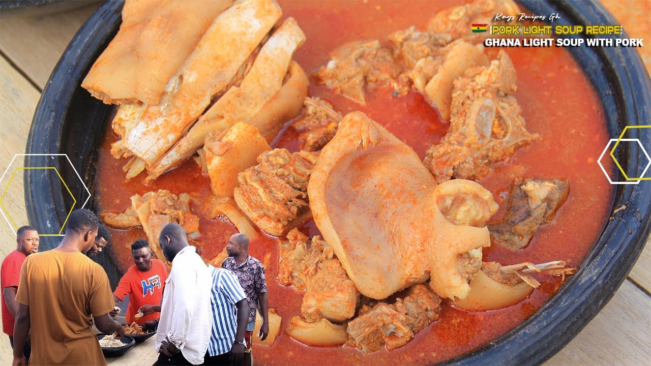 How To Make Delicious Ghana Light soup With pork / pork Light soup recipe