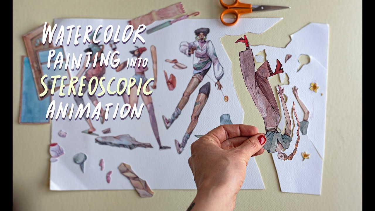 Watercolor painting meets stereoscopic animation!