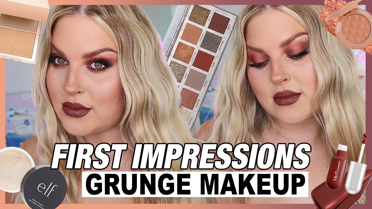 grungy makeup FIRST IMPRESSIONS 🥀 ft some drugstore picks!