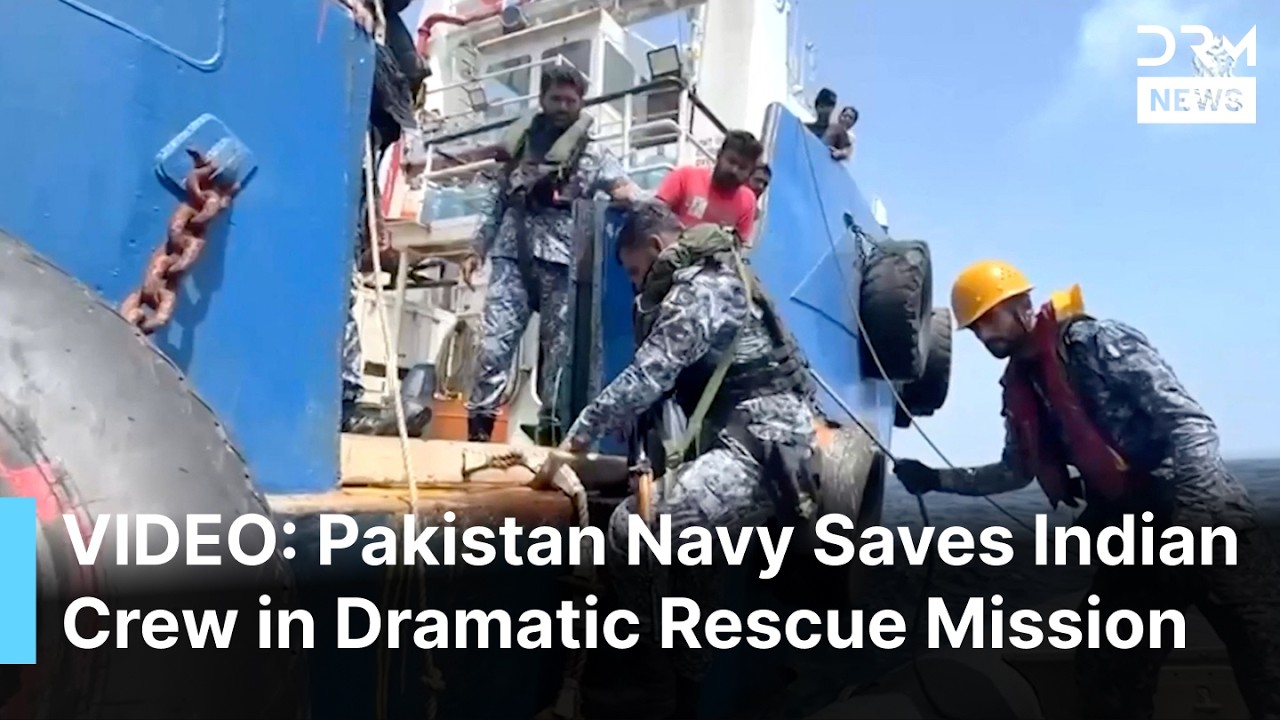 UNSEEN VIDEO: Pakistan Navy Rescues Indian Vessel in Arabian Sea After Major Breakdown | AC1B