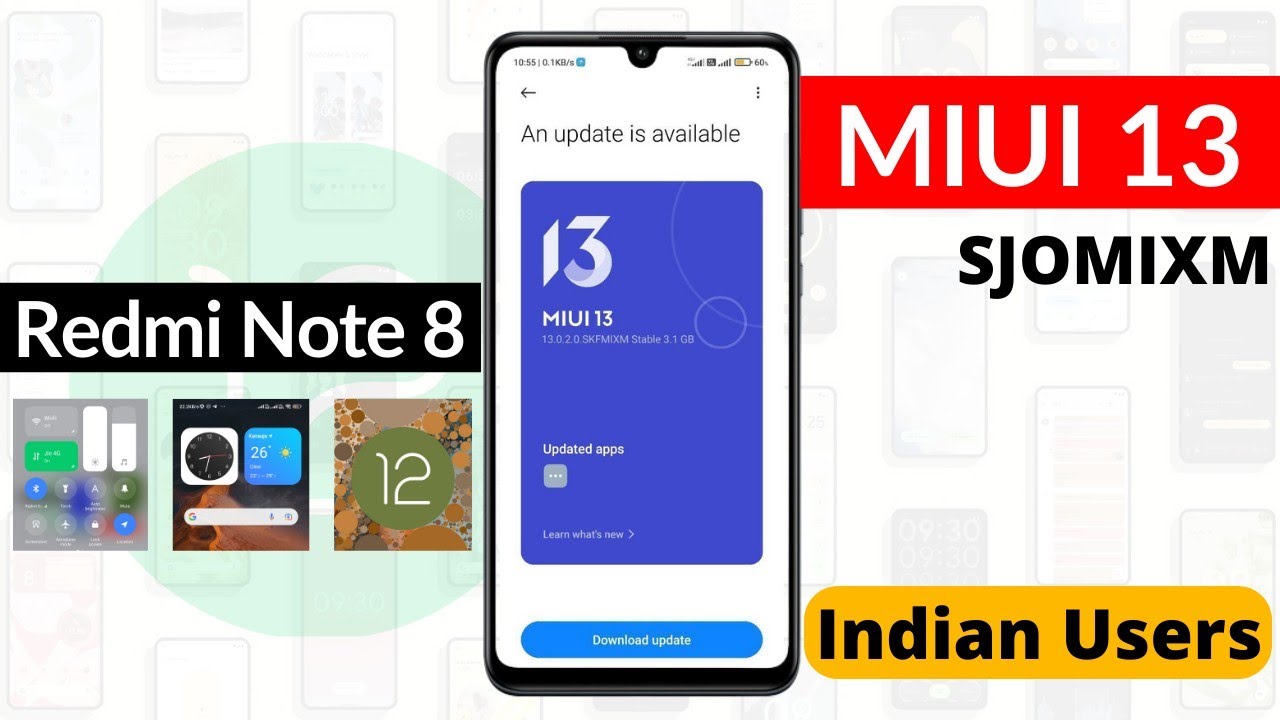 Redmi Note 8 MIUI 13.0.1.0 Update [ Android 12 ] 10+ New Features | Redmi Note 8 New Update