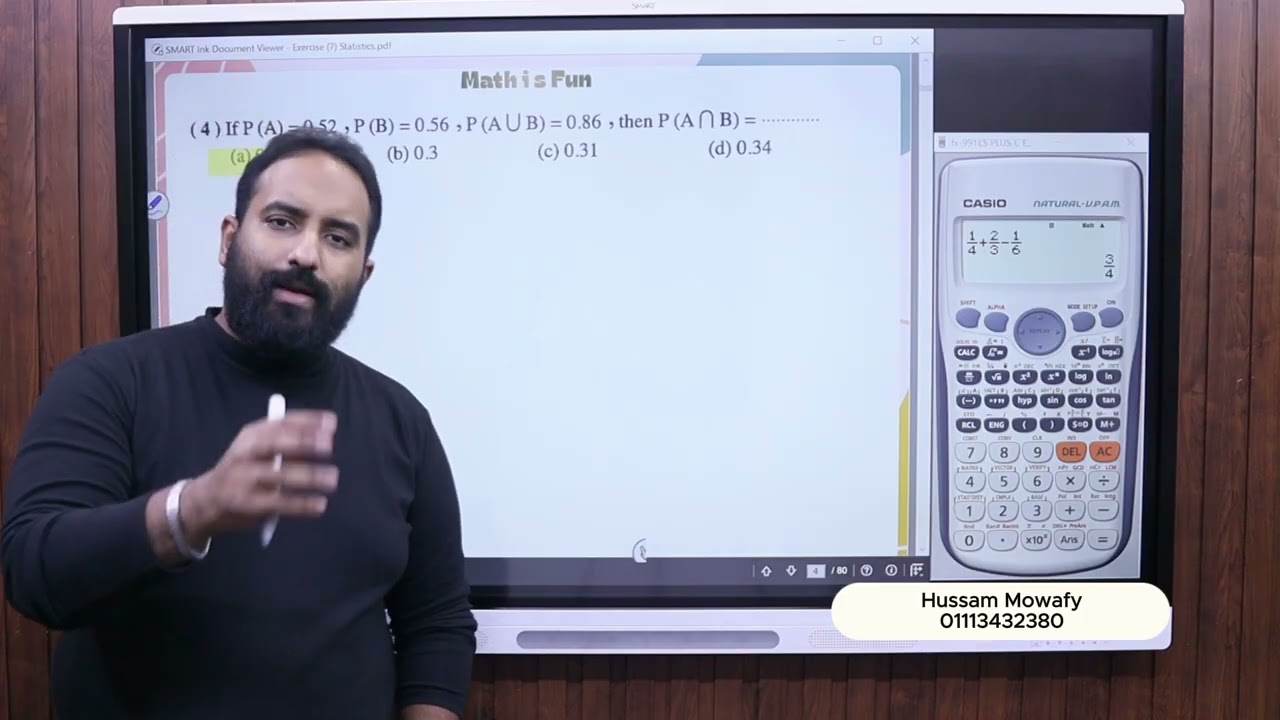 Moasser Statistics Exercise (7) (Part one) ''2026'' Hussam Mwafy