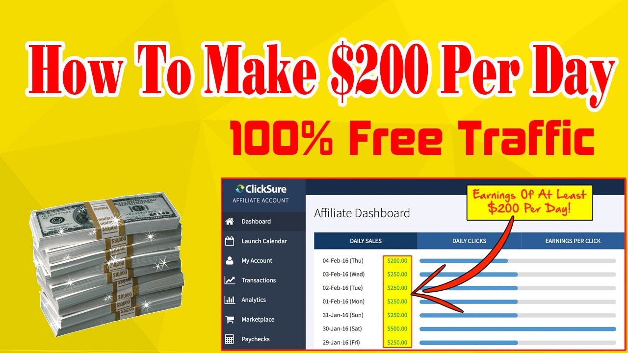 How To Make $200 Per Day With 100% Free Traffic - Success Secret