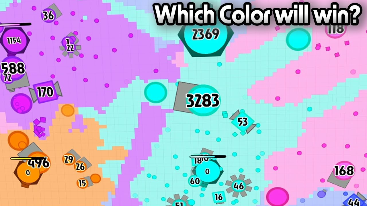 8 Color Battle Royale 3 - Diep.io-Style Territory War [Marble Race in Unity] #25