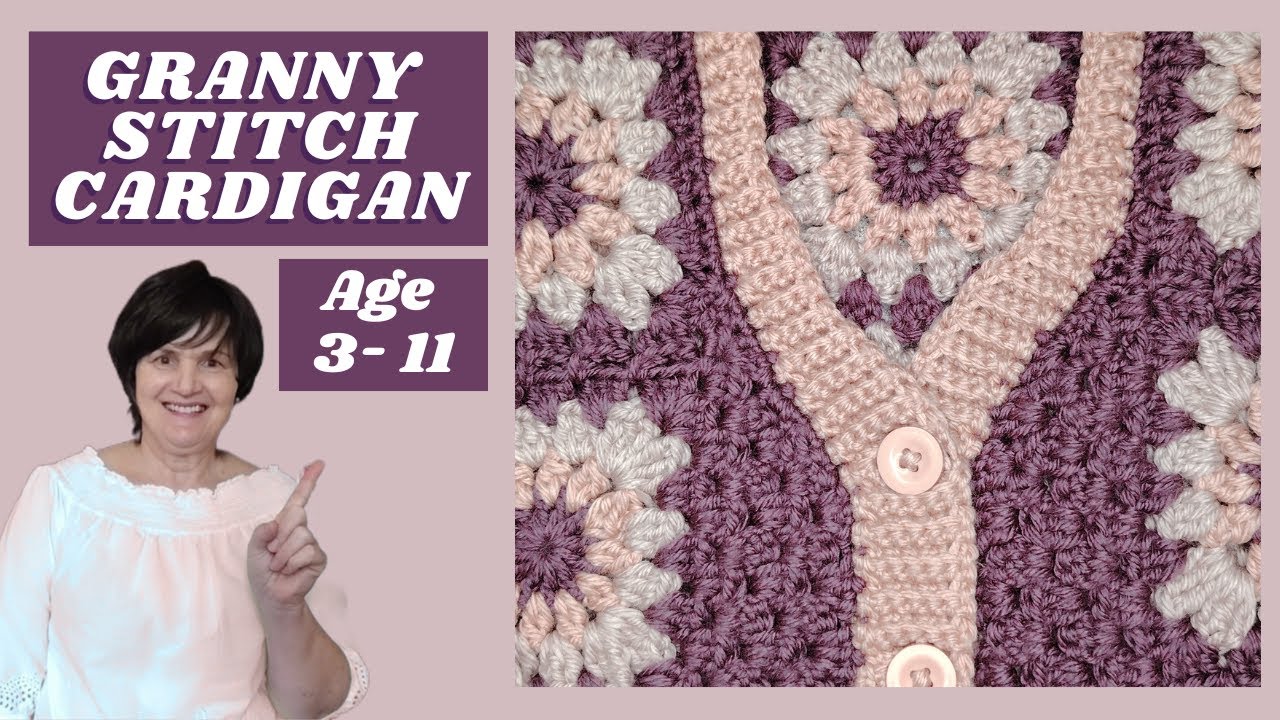 Crochet a granny square (flower) cardigan.