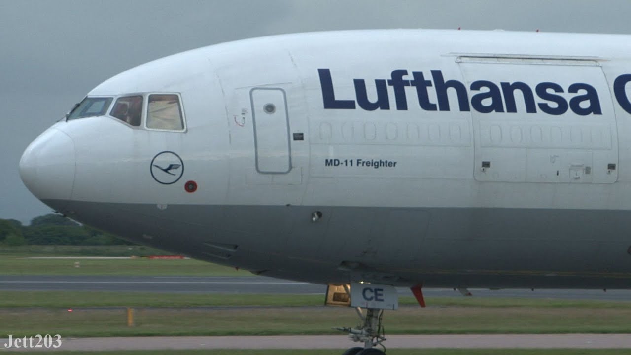 Lufthansa Cargo MD11 Arrival and Departure