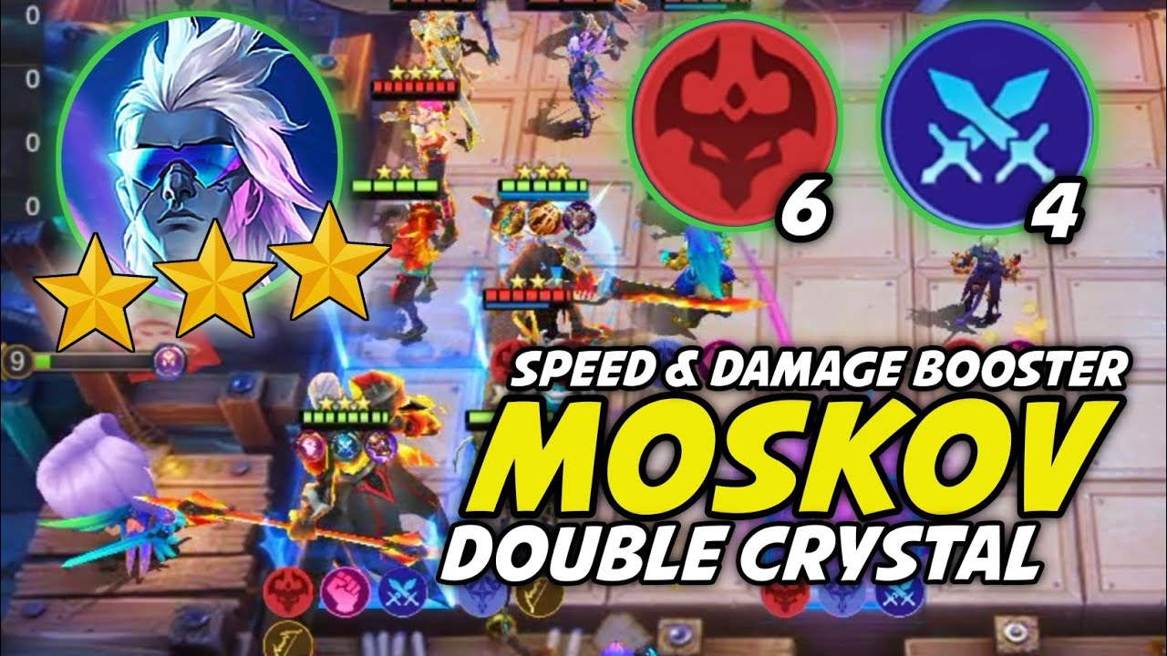 HYPER MOSKOV TITAN MODE COMBO 6 ABYSS 4 SWORDSMAN ! MOSKOV 3 STARS DOUBLE CRYSTAL !