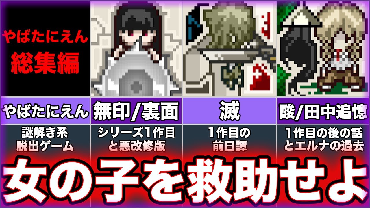 【やばたにえん】ゆっくり鬱ゲー解説【滅/酸/田中追憶/裏面】