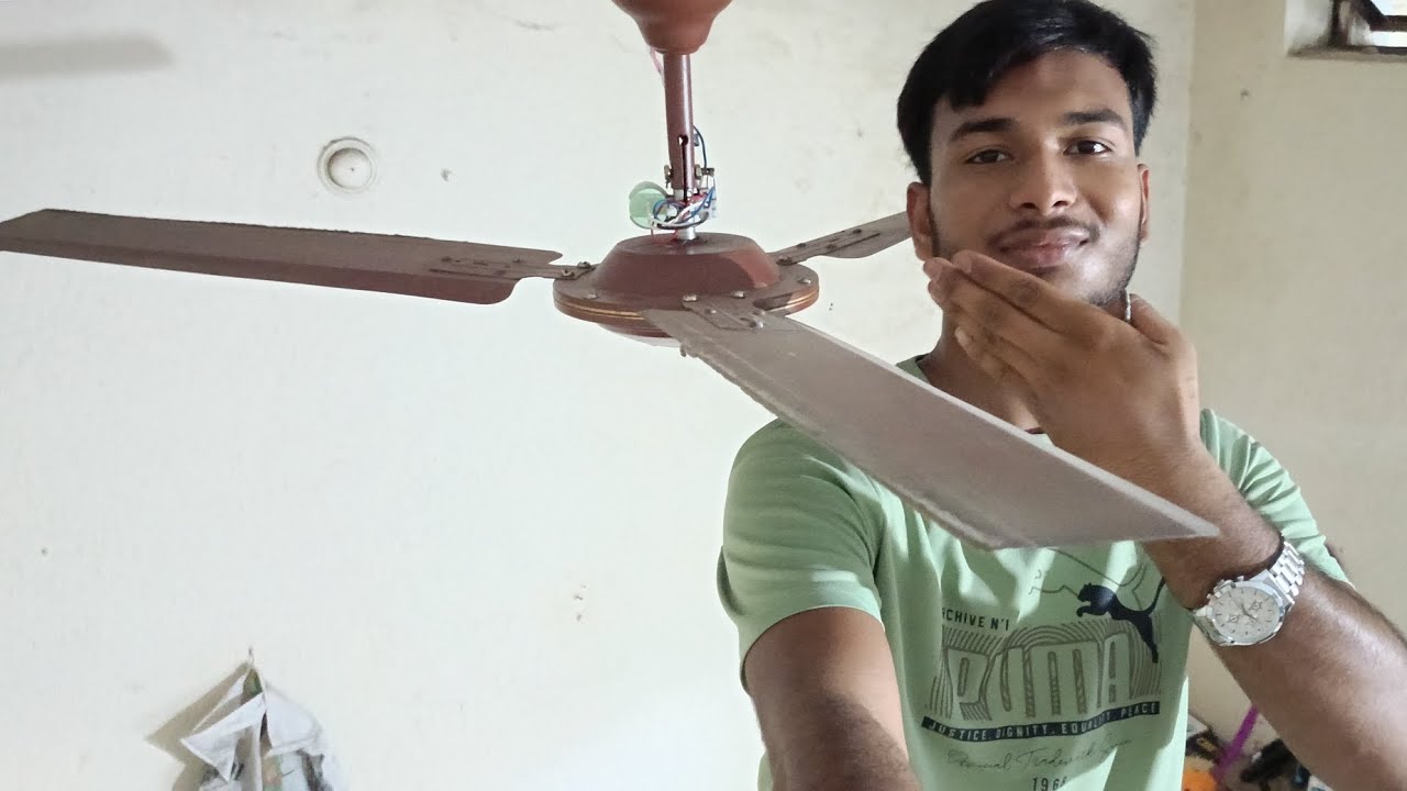 Aaj pankhe me condenser lga diya ☺️☺️