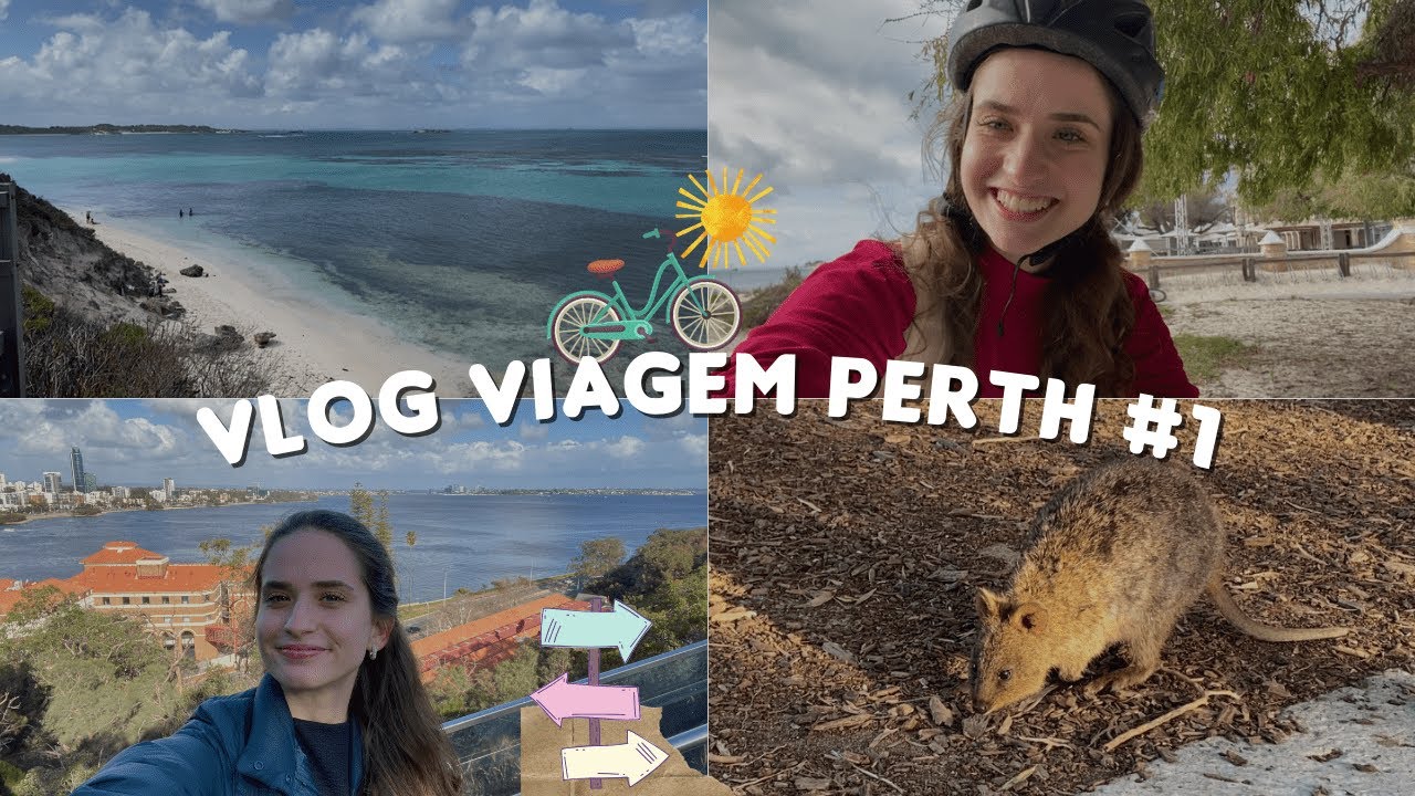 🇦🇺 VLOG Perth: Primeiras impressões da cidade e conhecendo quokkas em Rottnest Island
